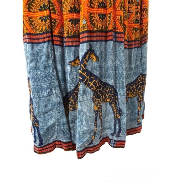 Go Softly Patio Dress Plus Sz. 1X Giraffe Flounce Sleeves Lightweight Packable - Picture 6 of 11